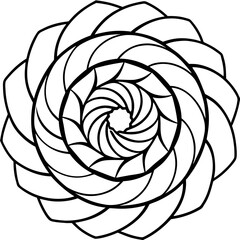 Spiral Bloom Vector