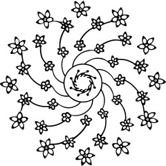 Spiral Bloom Vector
