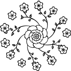 Spiral Bloom Vector