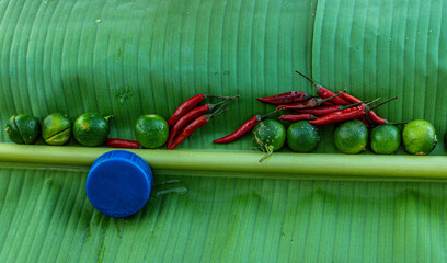 Basic ingredients for a Filipino dipping sauce