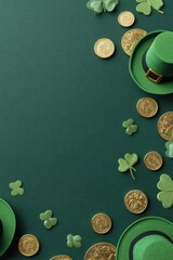 St. Patrick's Day themed flat lay