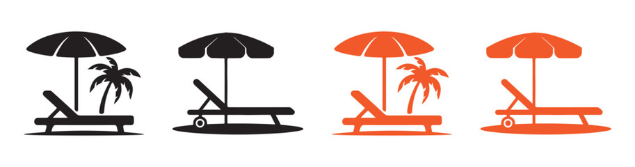 vector illustration of a beach