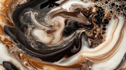 Coffee milk swirl abstract background