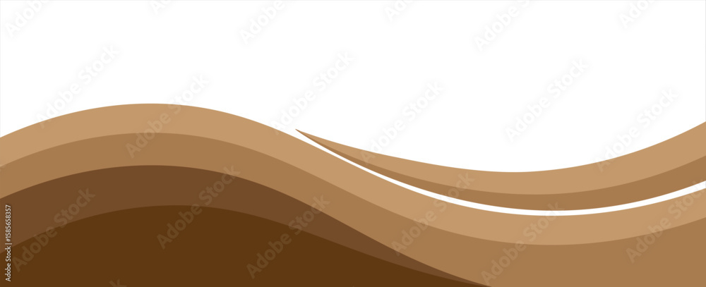 Poster vector gold line background curve element with white space for text and message design, overlapping 