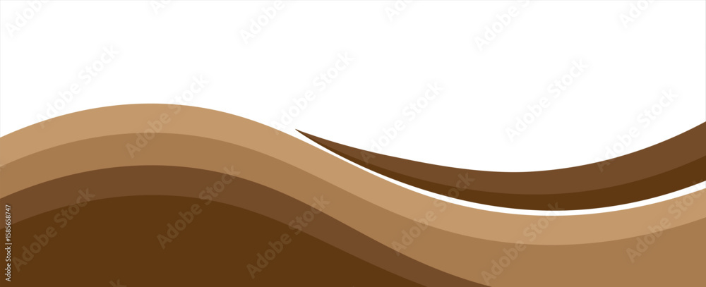 Poster vector gold line background curve element with white space for text and message design, overlapping 