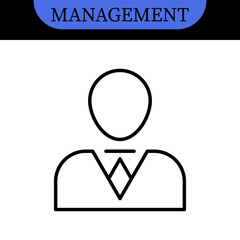 Management Line Editable Icons set. Vector illustration in modern thin line style of business icons: functions, principles, goals, and more. Pictograms and infographics for mobile apps