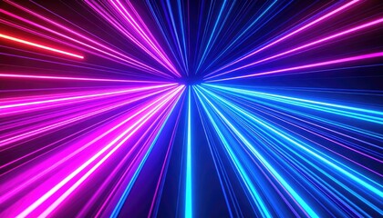 Obraz premium Abstract neon light rays