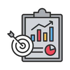 Objective Icon Vector Illustration Color Version
