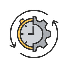 Efficiency Process Icon Vector Illustration Color Version