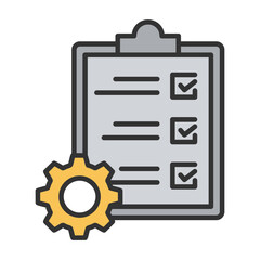 Project Completion Icon Vector Illustration Color Version