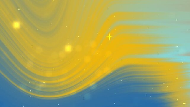 Ondas de luz doradas y azules