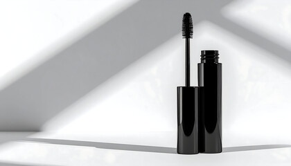 Obraz premium Single minimalist mascara wand and tube 
