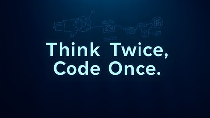 Think Twice Code Once – Motivational Programming Wallpaper in 4K

Dark Blue Gradient Background with Coding Quote – Developer Desktop Art

Minimalist Code Quote Wallpaper – Think Twice Code Once in 8K
