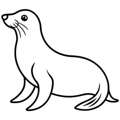 Minimal Sea Lion Outline