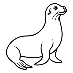 Minimal Sea Lion Outline