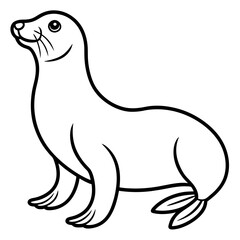 Minimal Sea Lion Outline