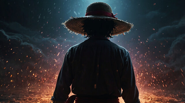 "Flame Samurai &ndash; Dark Anime Warrior with Burning Aura | 4K Wallpaper"

"Rage Mode &ndash; Intense Anime Swordsman Artwork | Epic HD Background"

"Dark Straw Hat Warrior &ndash; Anime Fire Aura Illustration | 4K 