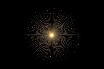 Fototapeta premium An isolated white blink sun ray light effect background bright black.