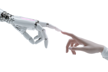 Conceptual image,  Human and AI connection, future tech