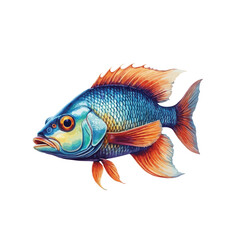 Fototapeta premium fish on a white background