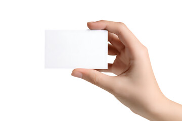 Obraz premium Hand holding a blank business card.
