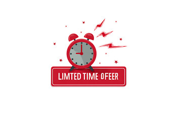 Limited Time Offer! Red alarm clock urgency graphic.
