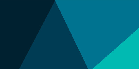 Obraz premium Green turquoise and Blue background vector overlap layer on dark space for background design.