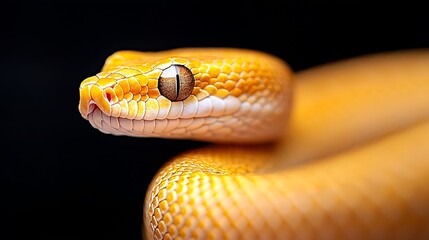 Fototapeta premium Yellow Snake Close Up