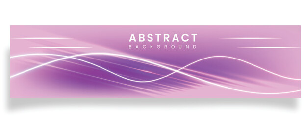 Abstract Purple Neon Waves Banner