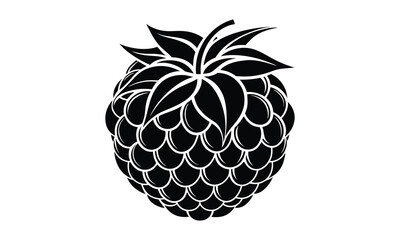 Obraz premium Raspberry t shirt design silhouette and vector Elegant Fruit Silhouette for Lifestyle-Focused Shirts