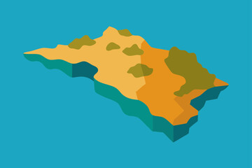 top down view of rocky peninsula of zannone 