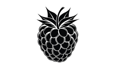 Obraz premium Raspberry t shirt design silhouette and vector Minimal Raspberry Fruit Graphic for Modern Apparel