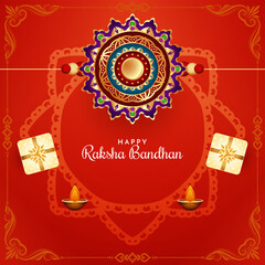 Happy Raksha Bandhan cultural festival ethnic background