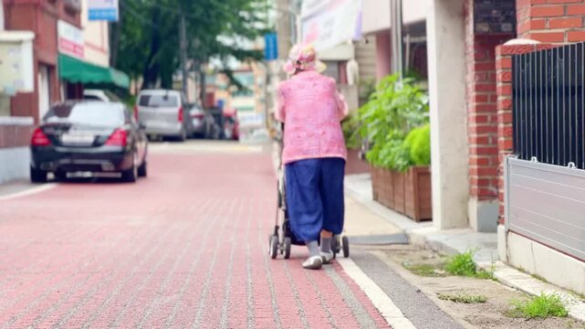 a walking aid for the elderly
