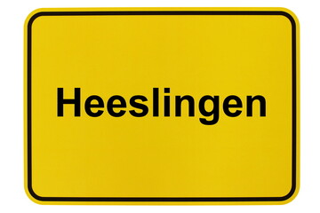 Illustration eines Ortsschildes der Gemeinde Heeslingen in Niedersachsen	