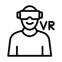 VirtualReality line icon