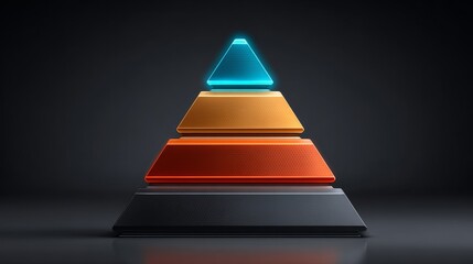Obraz premium Investment stages layered pyramid marketing strategy financial ranking insights modern gigapixel standard visualization