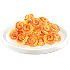 Perut Punai – Traditional Indonesian Fried Spiral Snack from Riau