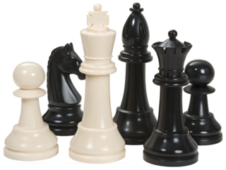Chess pieces isolated on white background isolated on a transparent background