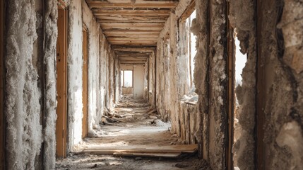 High-quality photo of high-quality photo of asbestos in building.