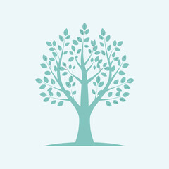 Elegant Tree Vector Collection with Leaves Silhouettes – Nature Inspired Minimalist Design for Logo, Branding, Environmental Projects, Organic Themes, Seasonal Art, and Digital Illustrations
