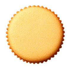 Overhead Close-Up of a Round Cookie on Black