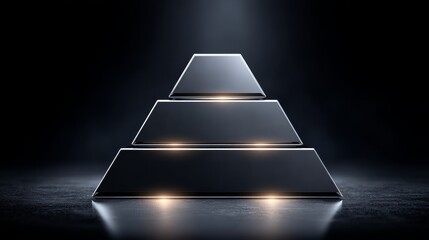 Obraz premium Exploring the transparent financial hierarchy pyramid a comprehensive guide to marketing strategies investment layers and ranking symbols