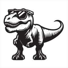 T rex Tyrannosaurus Rex Wearing Sunglasses