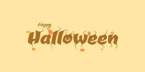 Happy halloween banner design, happy halloween greeting card, party invitation
