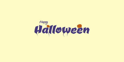 Happy halloween banner design, happy halloween greeting card, party invitation