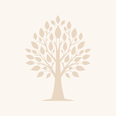 Obraz premium Elegant Tree Vector Collection with Leaves Silhouettes – Nature Inspired Minimalist Design for Logo, Branding, Environmental Projects, Organic Themes, Seasonal Art, and Digital Illustrations 