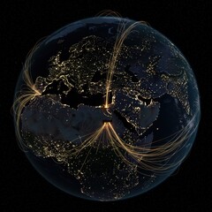 Global Connectivity: Illuminating the Earth's Nighttime Network of Interconnections