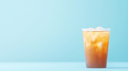 Refreshing Iced Tea in a Plastic Cup