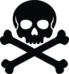 Head skull of a silhouette vector illustration